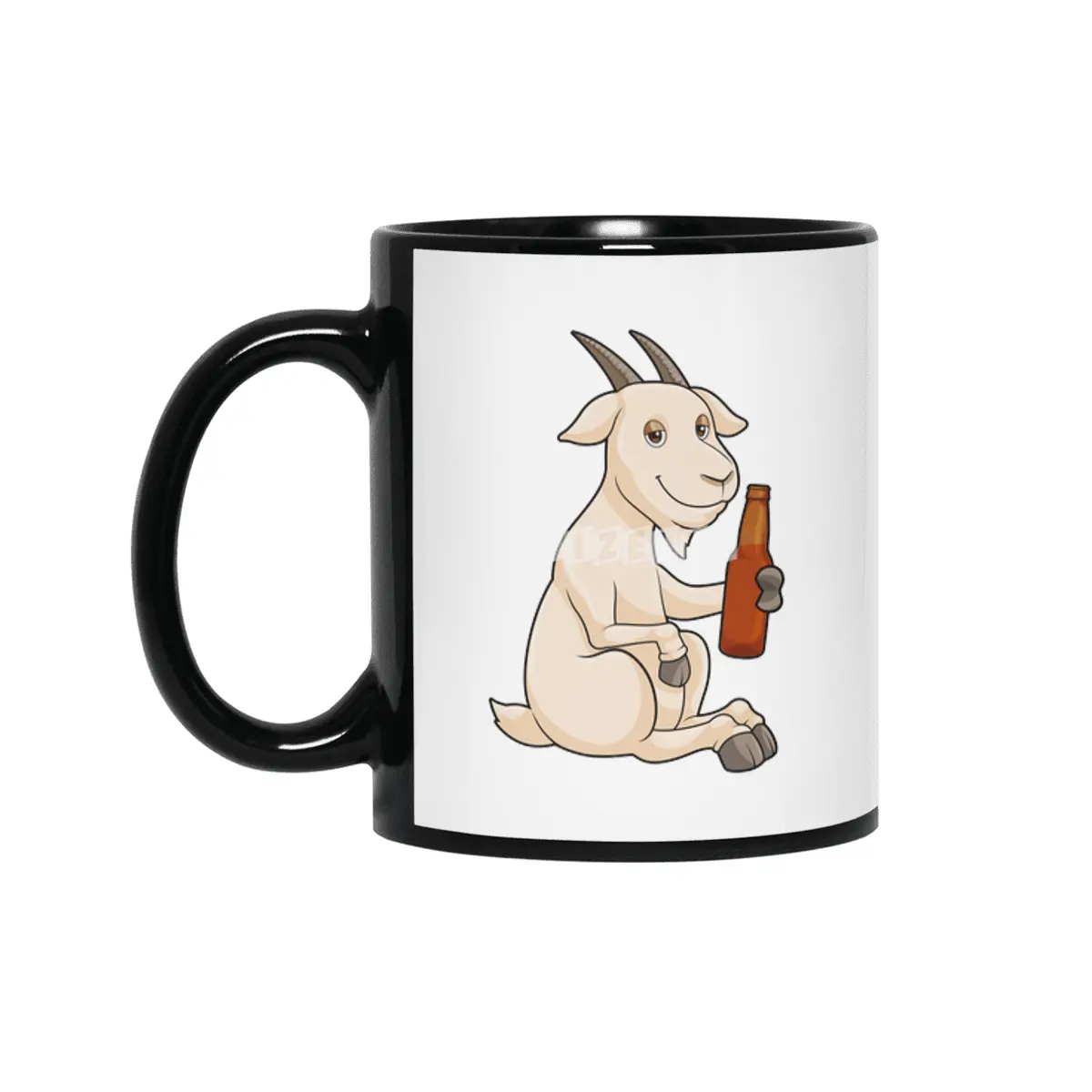Goat with Bottle Beer Siyah Kupa