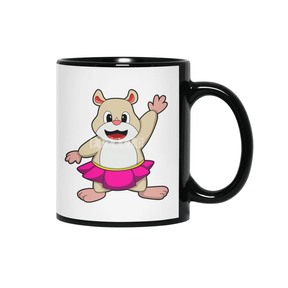 Hamster at Dance with Skirt Siyah Kupa