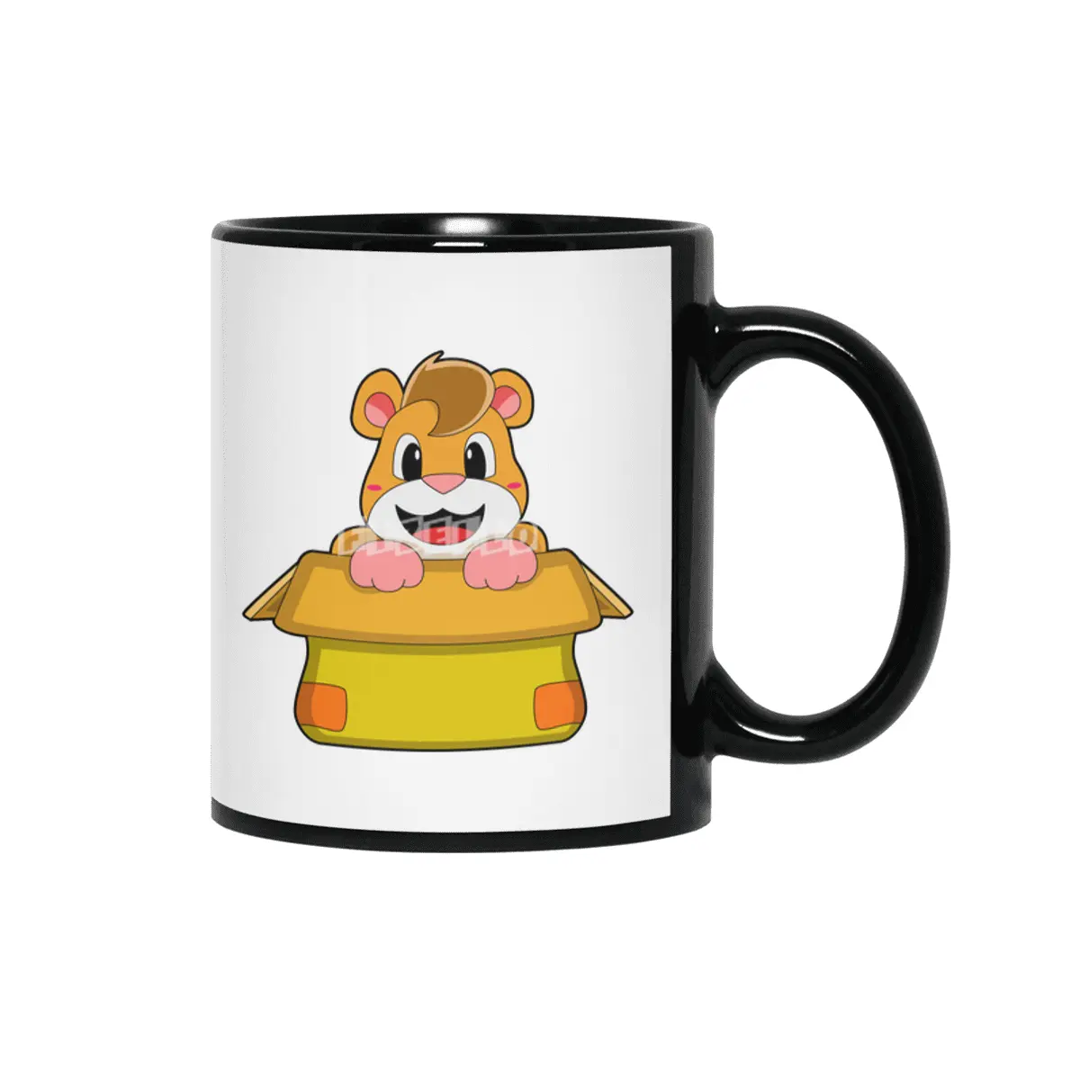 Hamster with Box Siyah Kupa