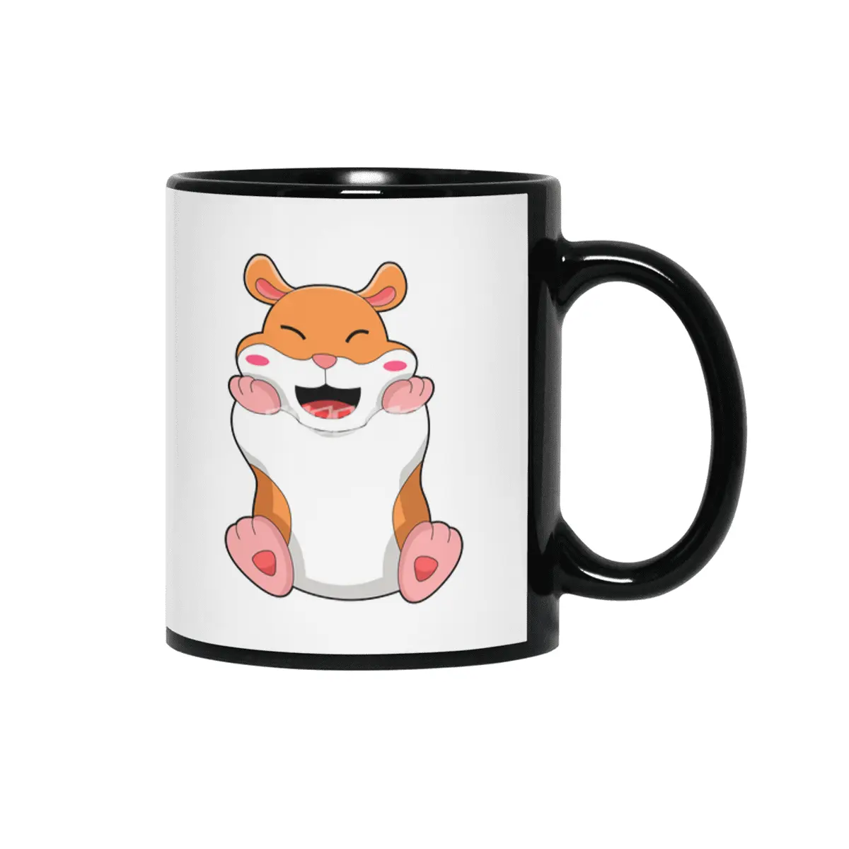 Hamster with red Cheeks Siyah Kupa