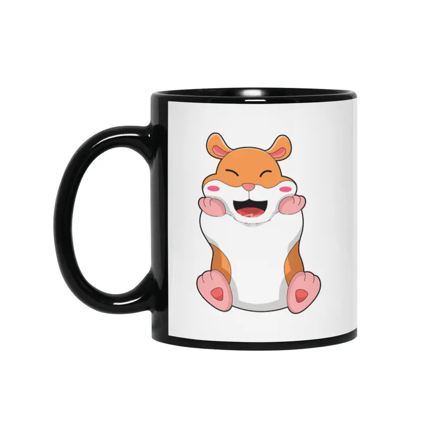 Hamster with red Cheeks Siyah Kupa
