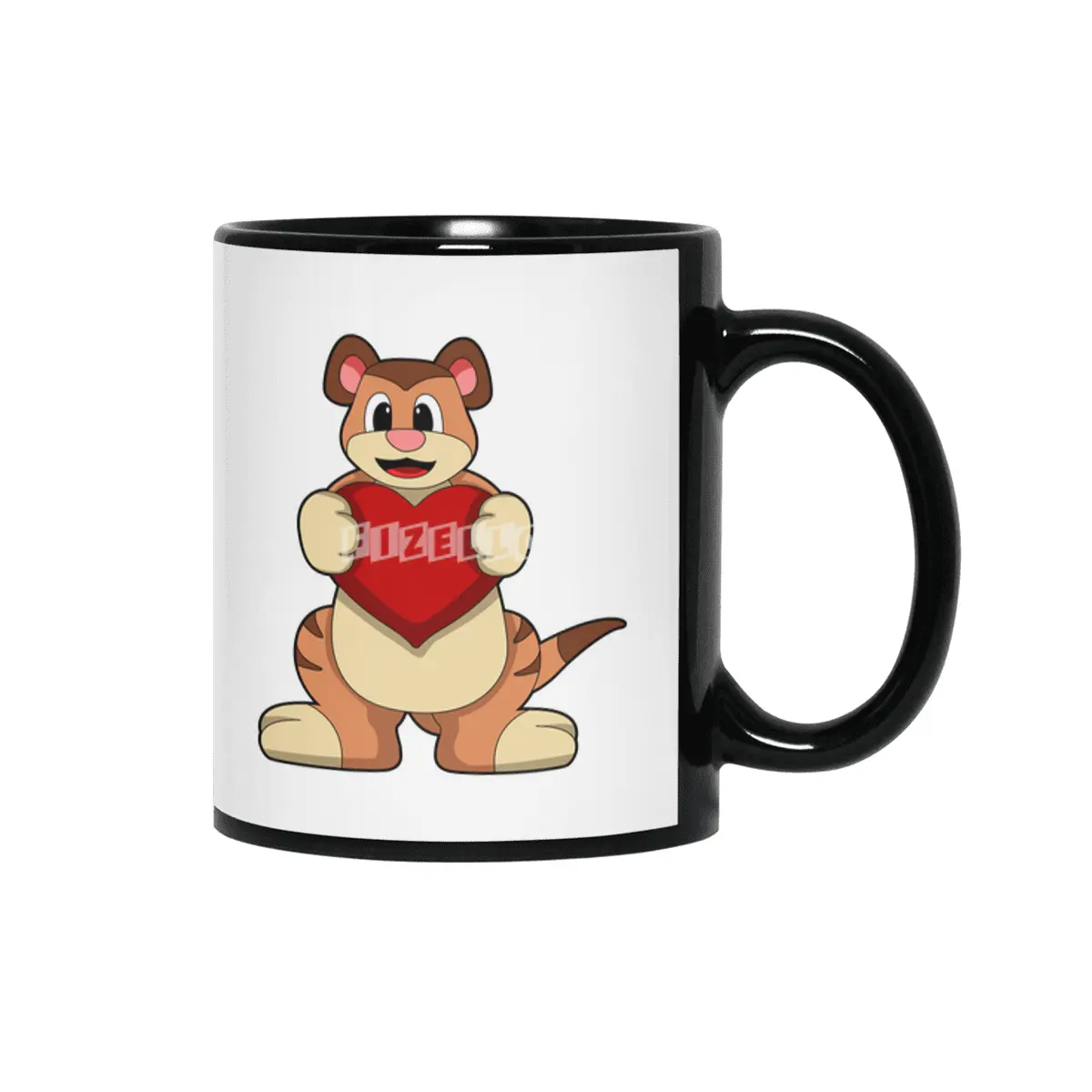 Meerkat with Heart Siyah Kupa