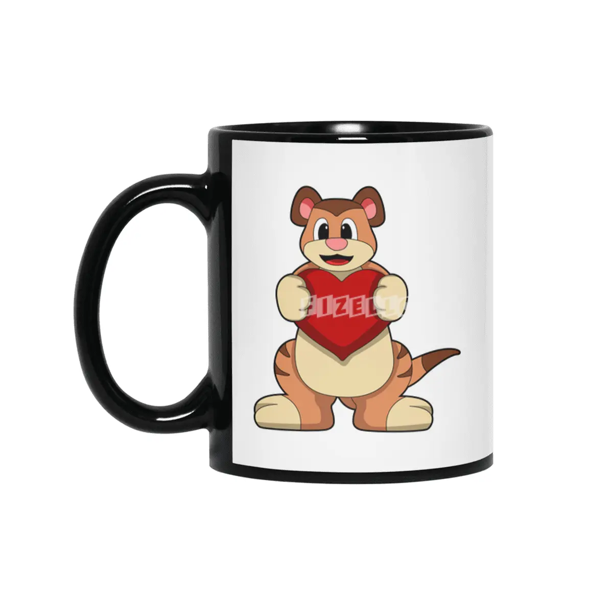 Meerkat with Heart Siyah Kupa