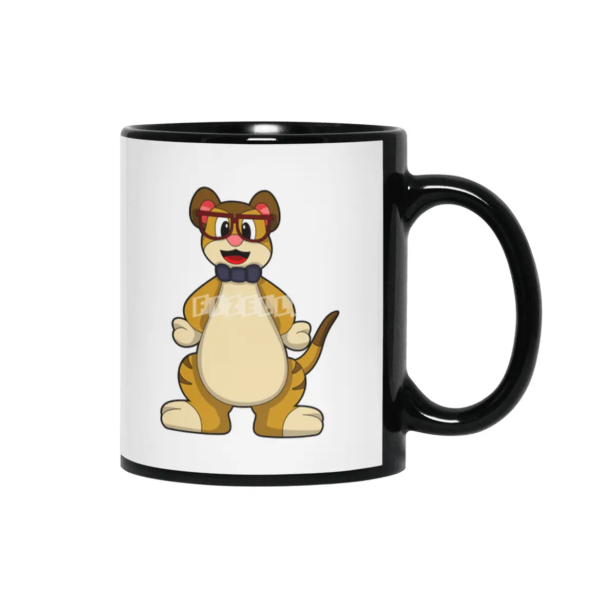 Meerkat with Tie & Glasses Siyah Kupa