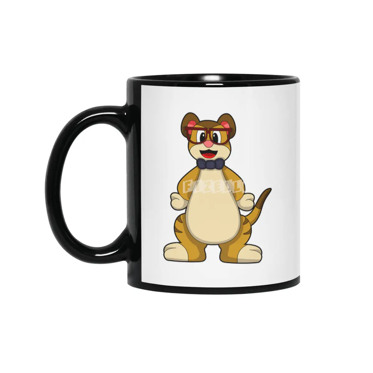 Meerkat with Tie & Glasses Siyah Kupa