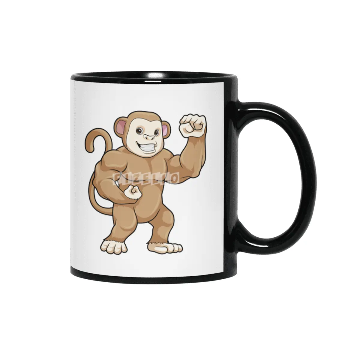 Monkey as Bodybuilder at Bodybuilding Siyah Kupa