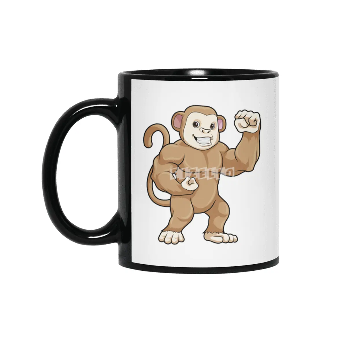 Monkey as Bodybuilder at Bodybuilding Siyah Kupa