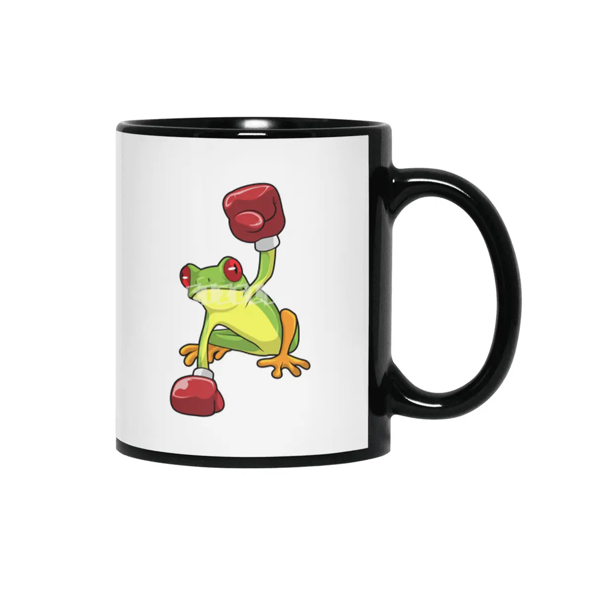 Frog at Boxing with Boxing gloves Siyah Kupa