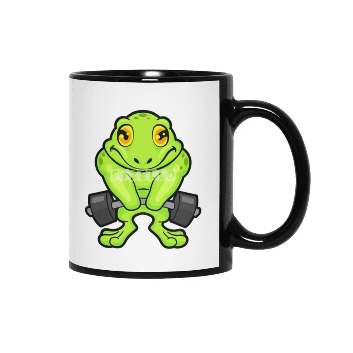 Frog at Fitness with Barbell Siyah Kupa