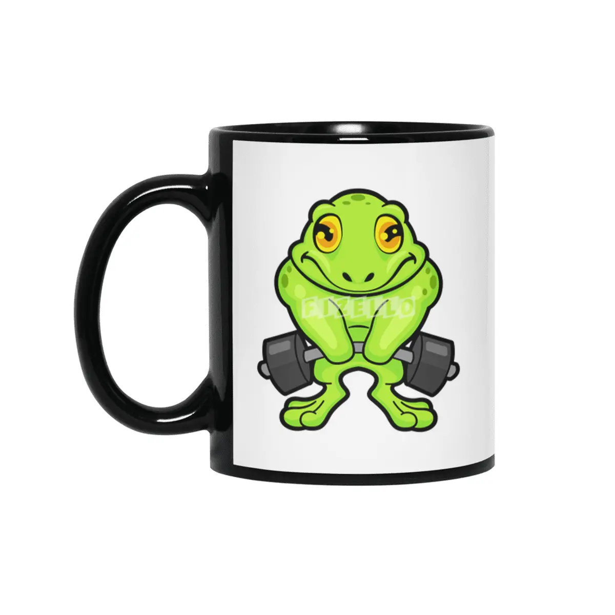 Frog at Fitness with Barbell Siyah Kupa