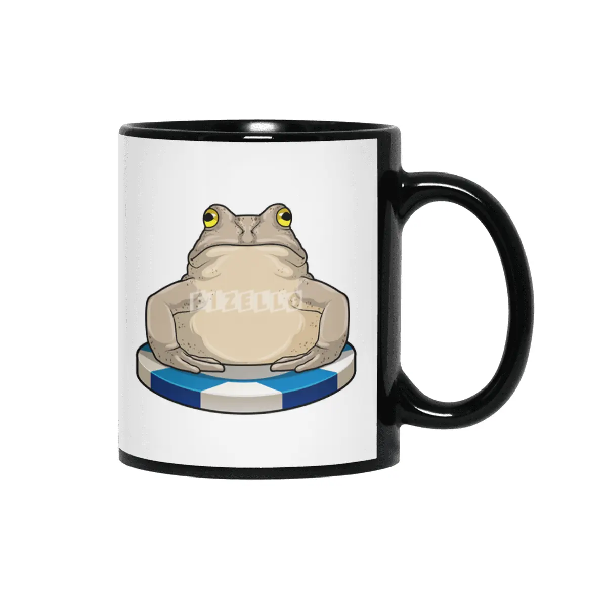Frog at Poker with Poker chips Siyah Kupa