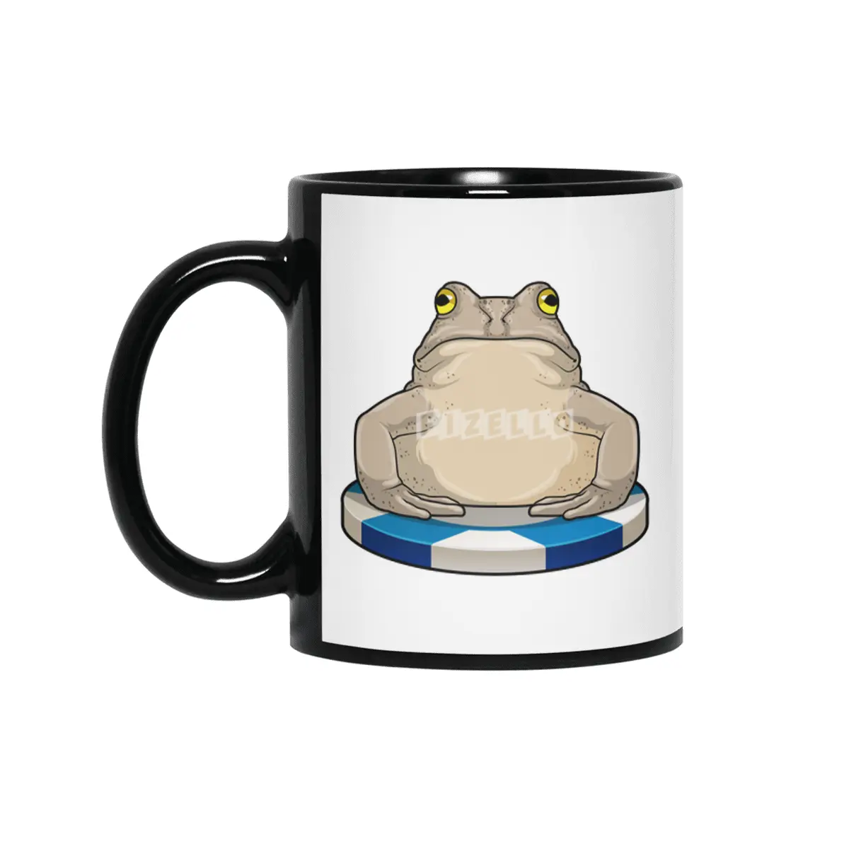 Frog at Poker with Poker chips Siyah Kupa
