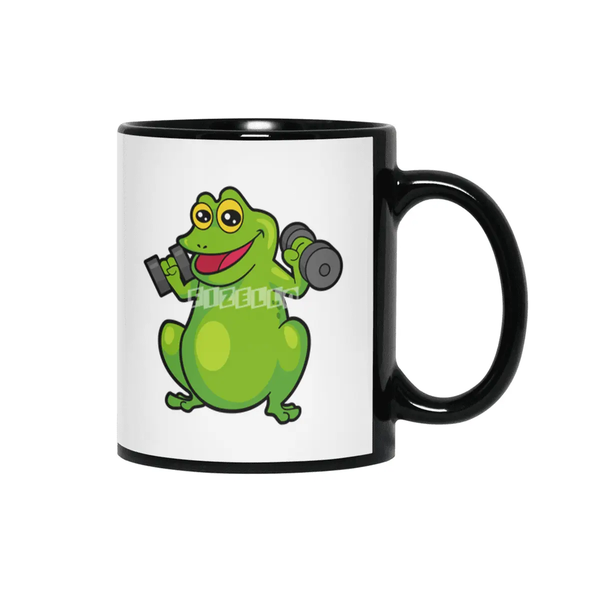Frog at shoulder training with Dumbbells Siyah Kupa