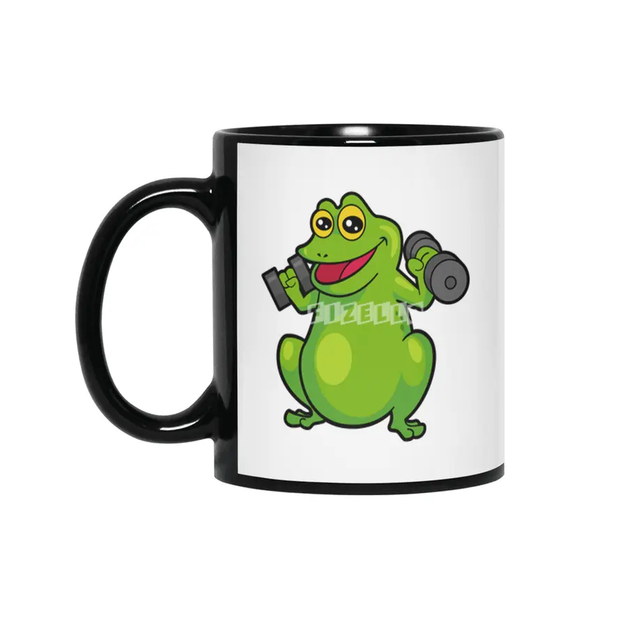 Frog at shoulder training with Dumbbells Siyah Kupa