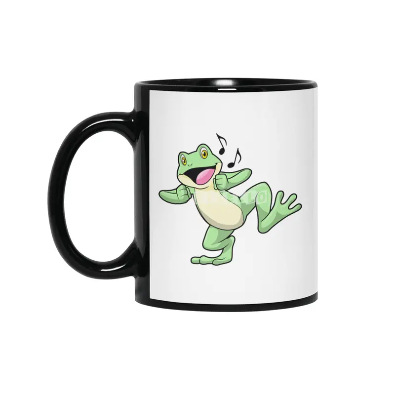 Frog Music Dance Siyah Kupa