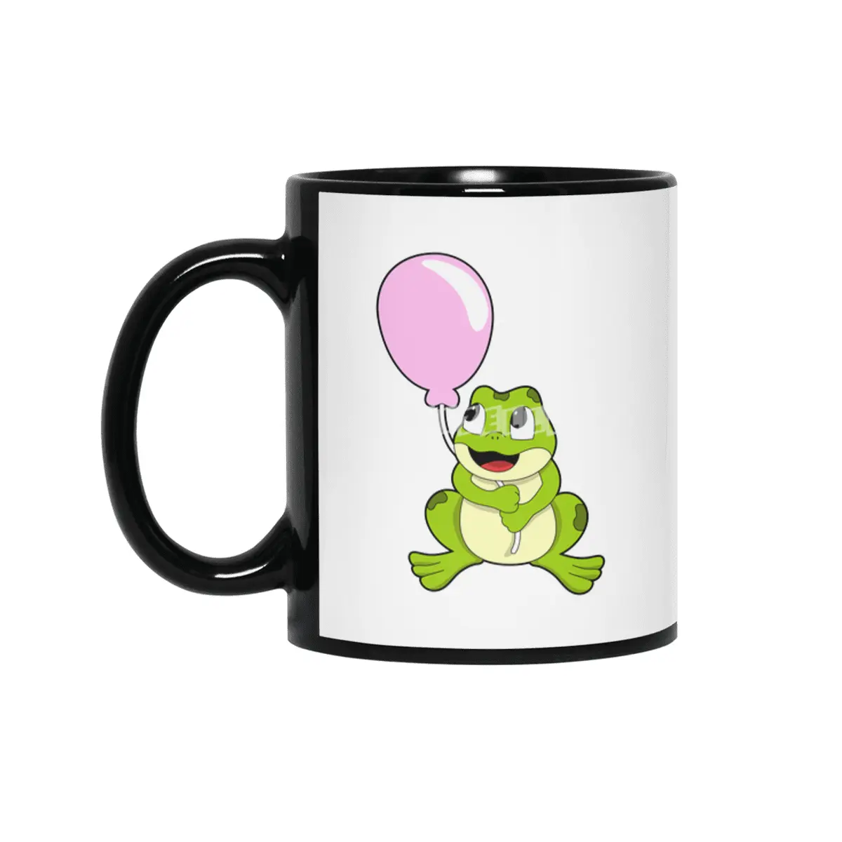 Frog with Balloon Siyah Kupa