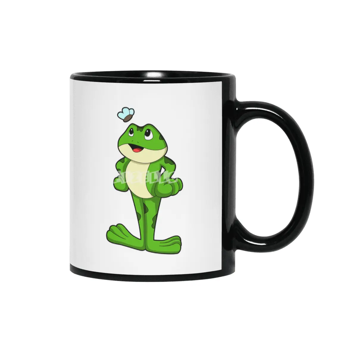 Frog with Fly Siyah Kupa