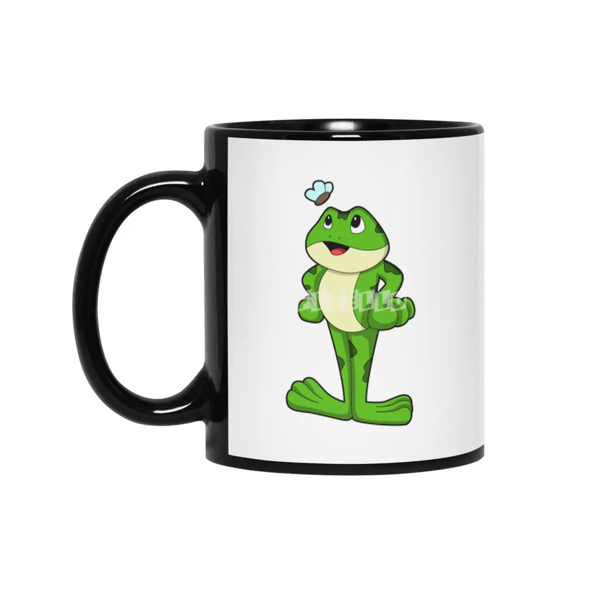 Frog with Fly Siyah Kupa
