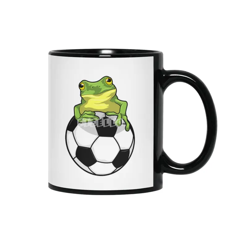 Frog with Soccer ball Siyah Kupa