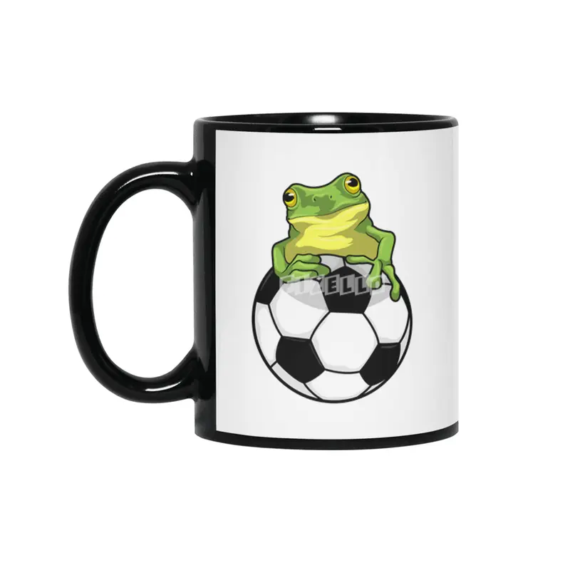 Frog with Soccer ball Siyah Kupa