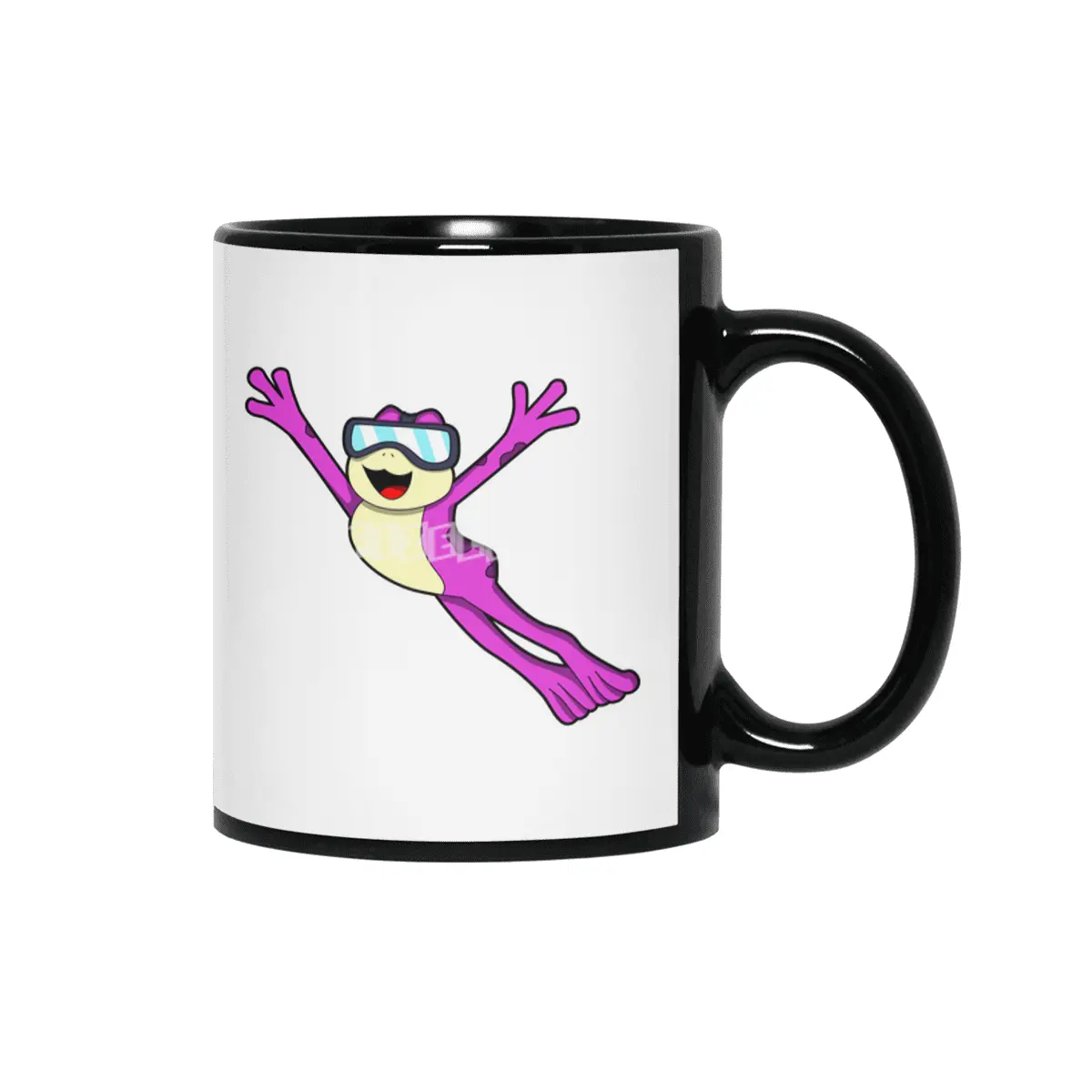 Frog with Sunglasses Siyah Kupa