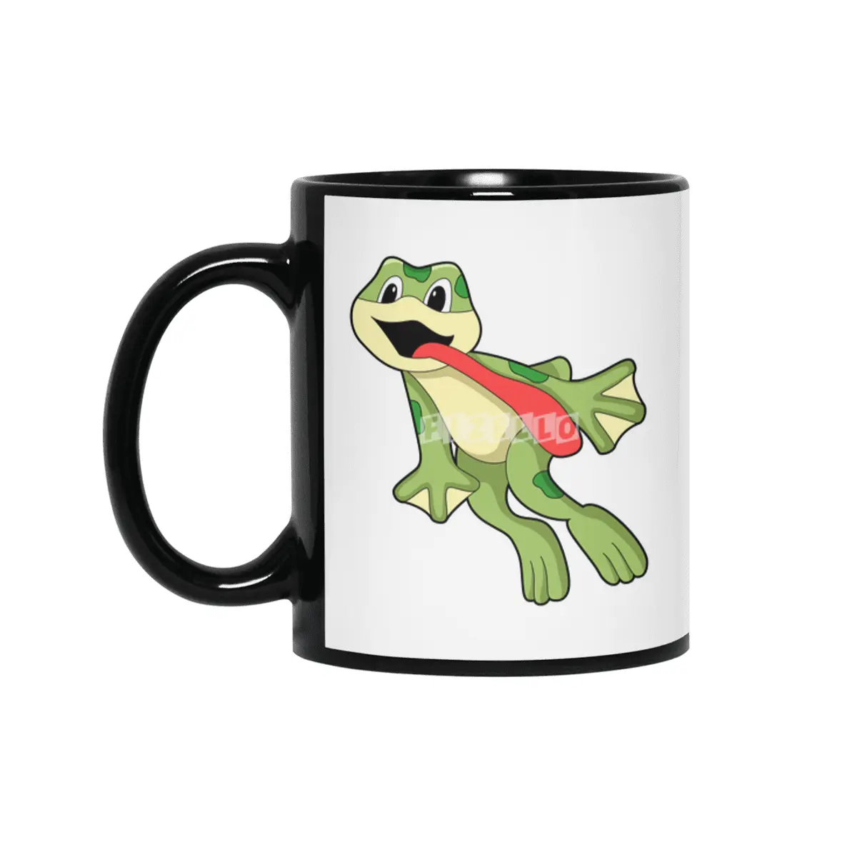 Frog with Tongue out Siyah Kupa