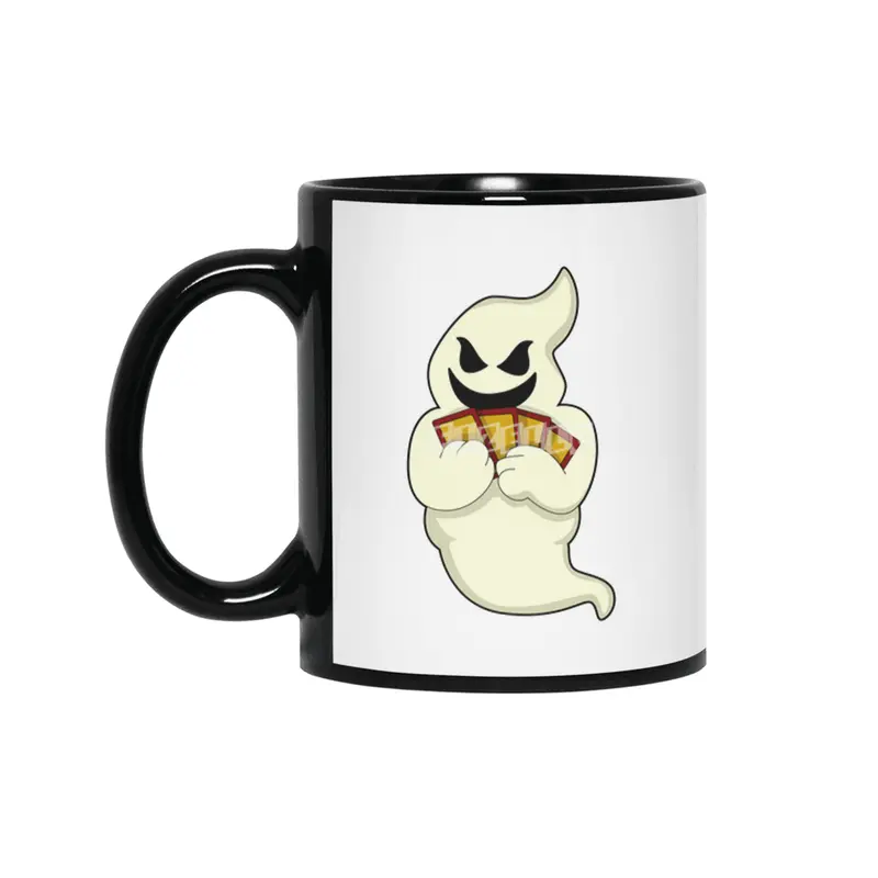 Ghost at Poker with Poker cards Siyah Kupa