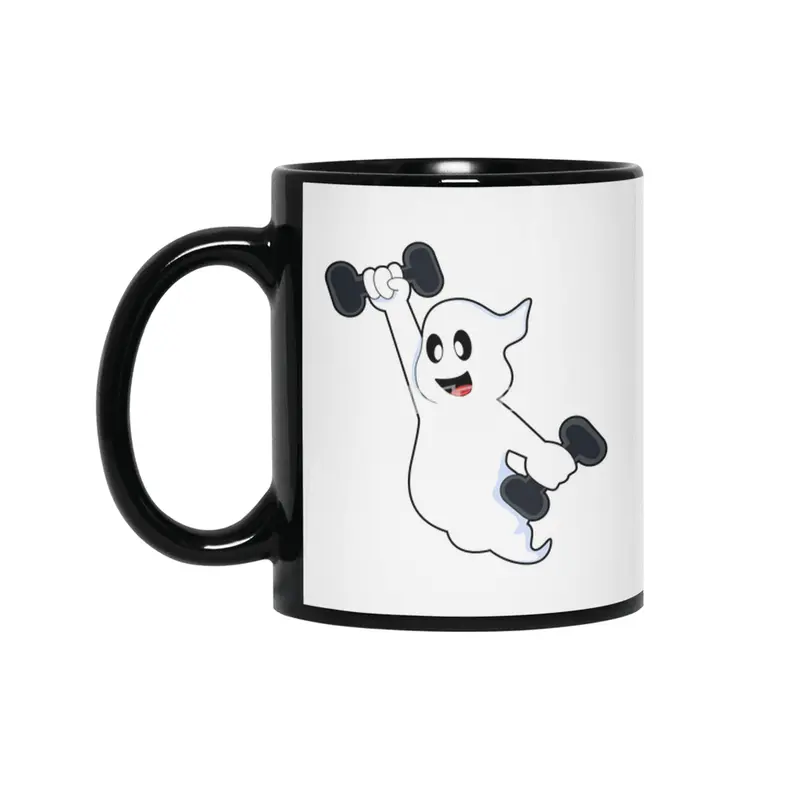 Ghost at Strength training with Dumbbells Siyah Kupa