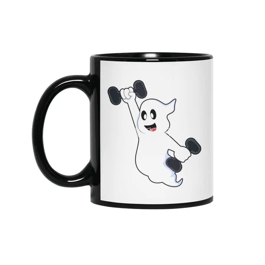 Ghost at Strength training with Dumbbells Siyah Kupa