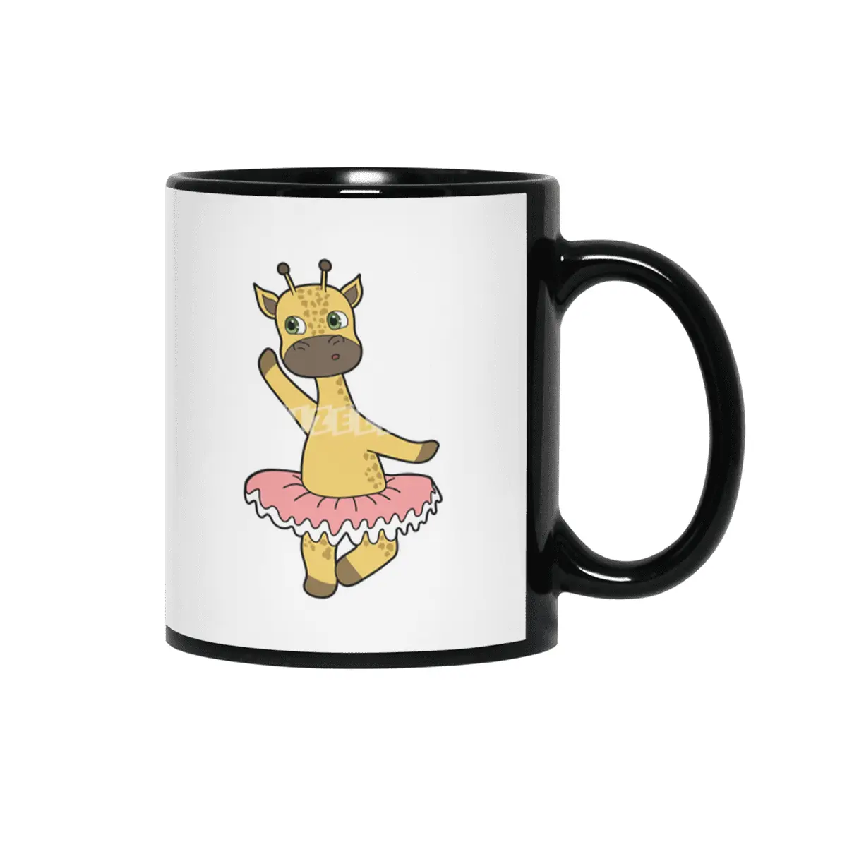 Giraffe as Ballerina at Ballet with Skirt Siyah Kupa