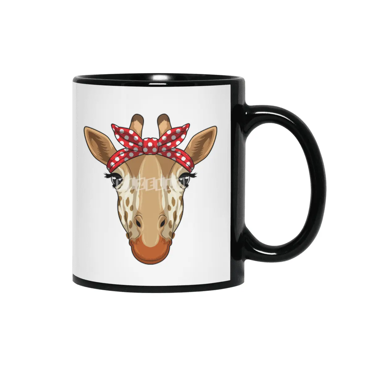 Giraffe with Bandana Siyah Kupa
