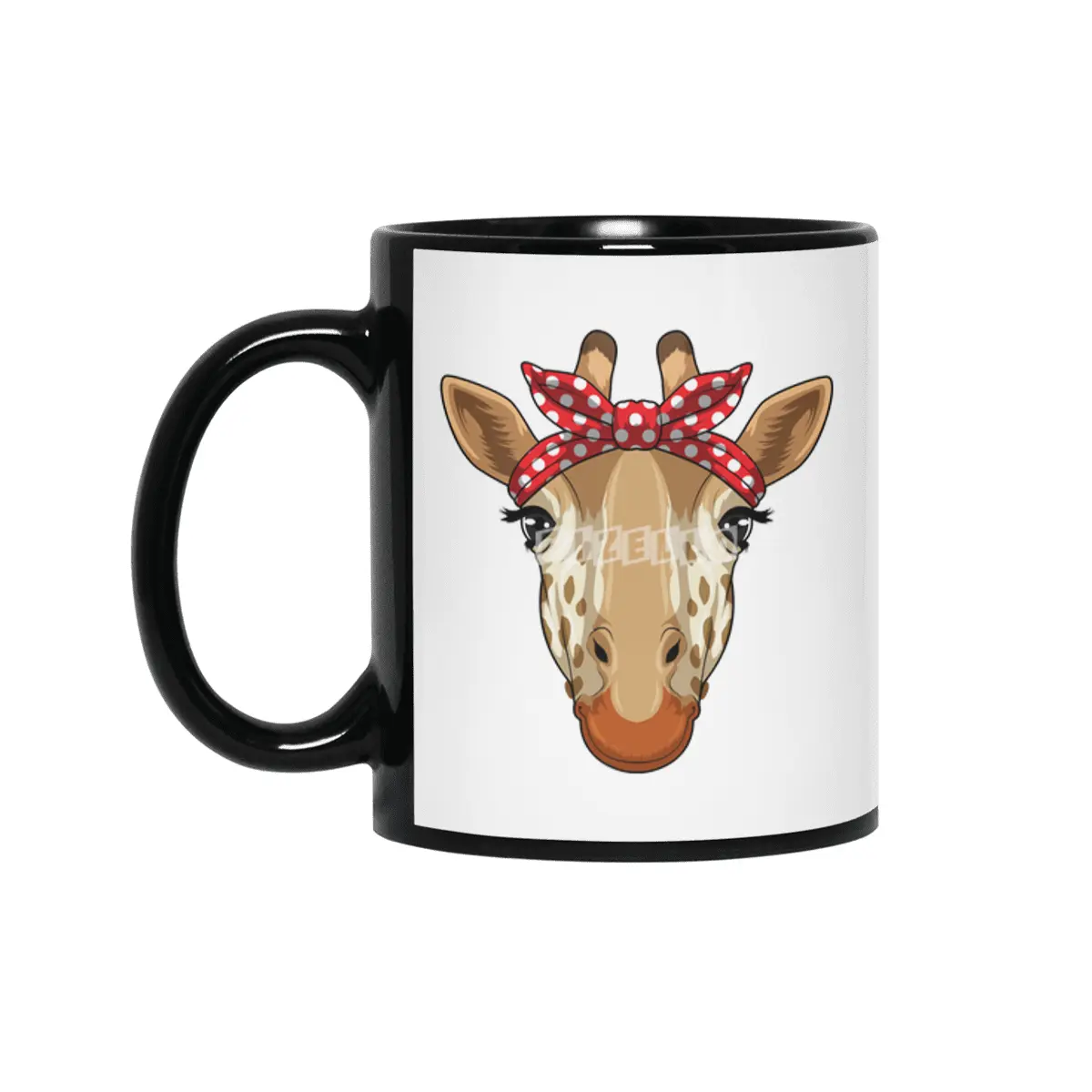 Giraffe with Bandana Siyah Kupa