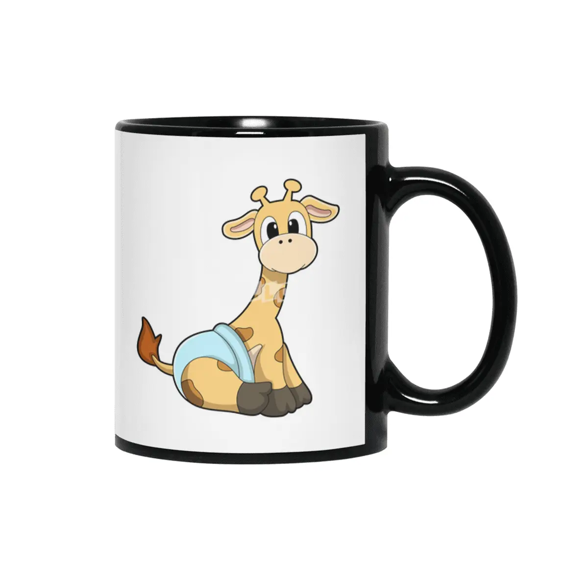 Giraffe with Underpants Siyah Kupa