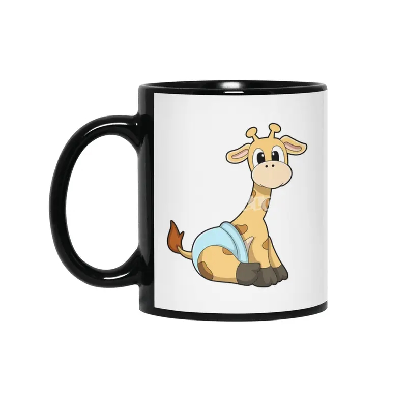 Giraffe with Underpants Siyah Kupa