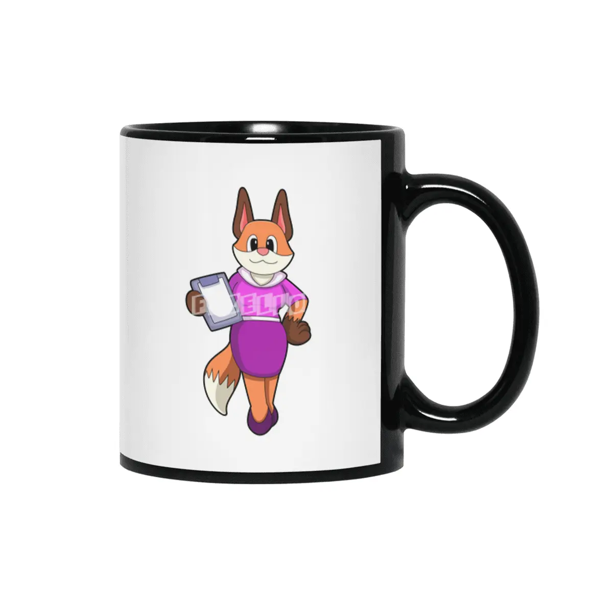 Fox as Secretary with Skirt Siyah Kupa