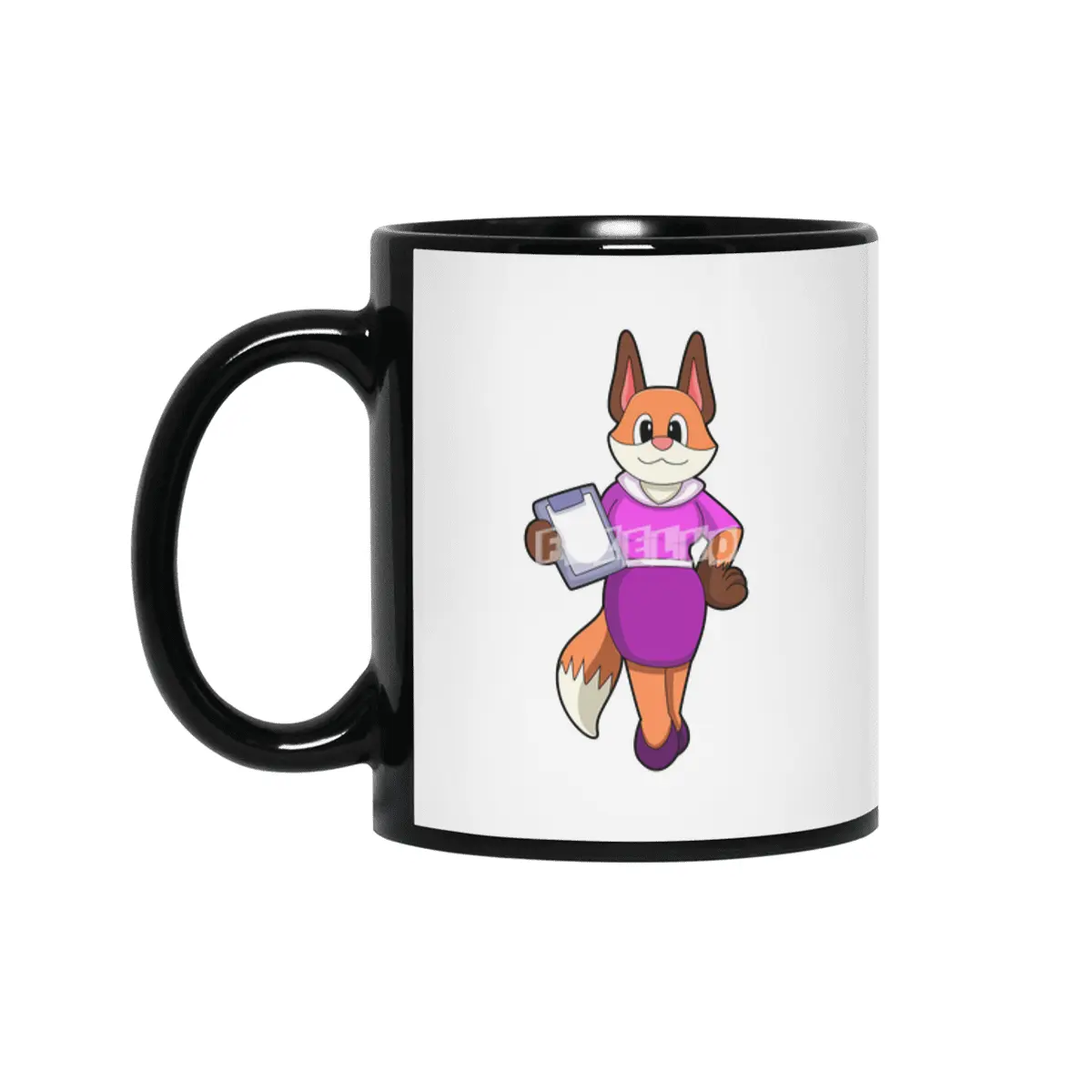 Fox as Secretary with Skirt Siyah Kupa