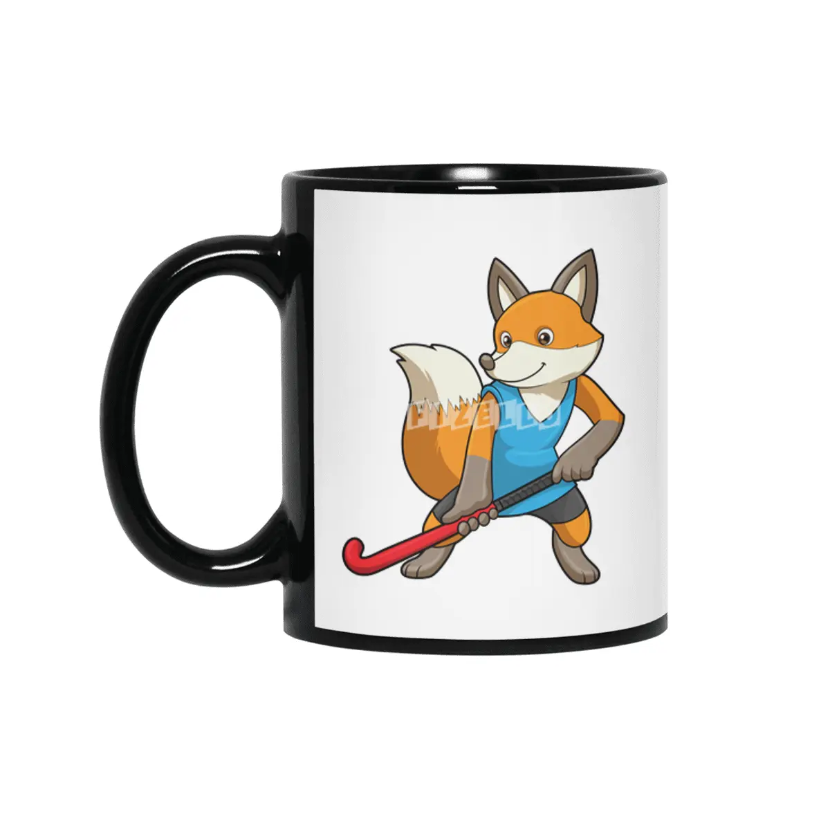 Fox at Hockey with Hockey bat Siyah Kupa
