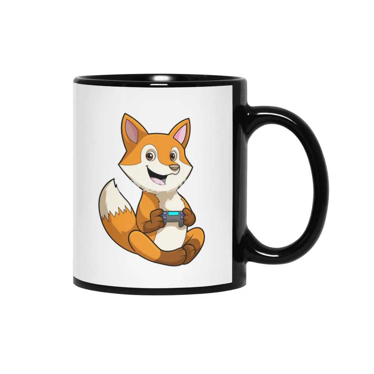 Fox at Playing with Controller Siyah Kupa
