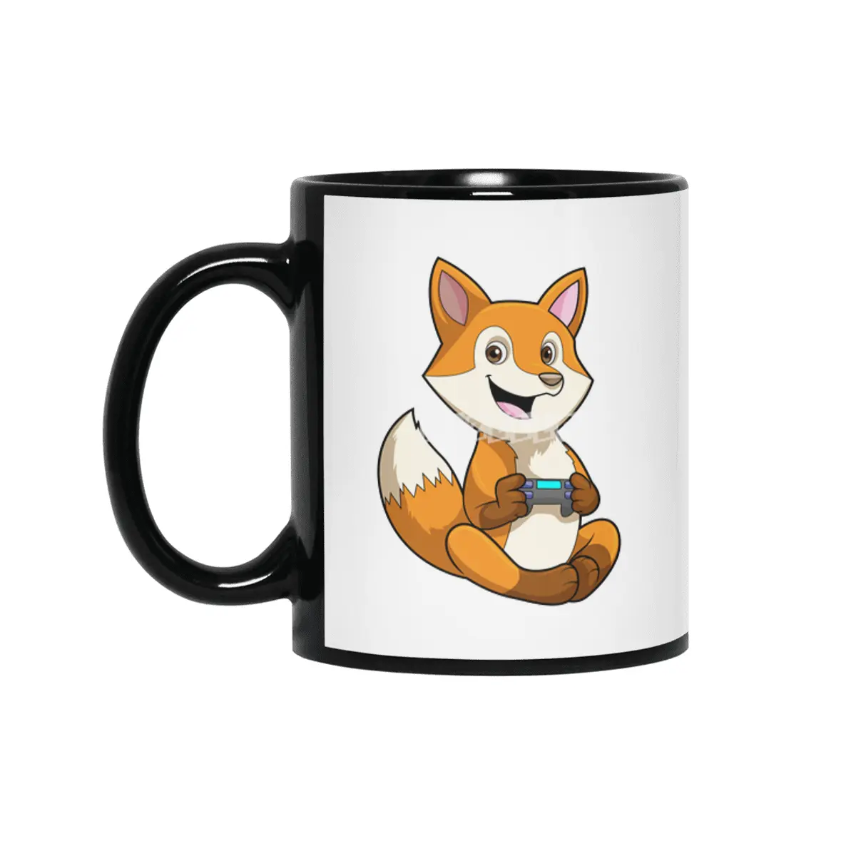 Fox at Playing with Controller Siyah Kupa