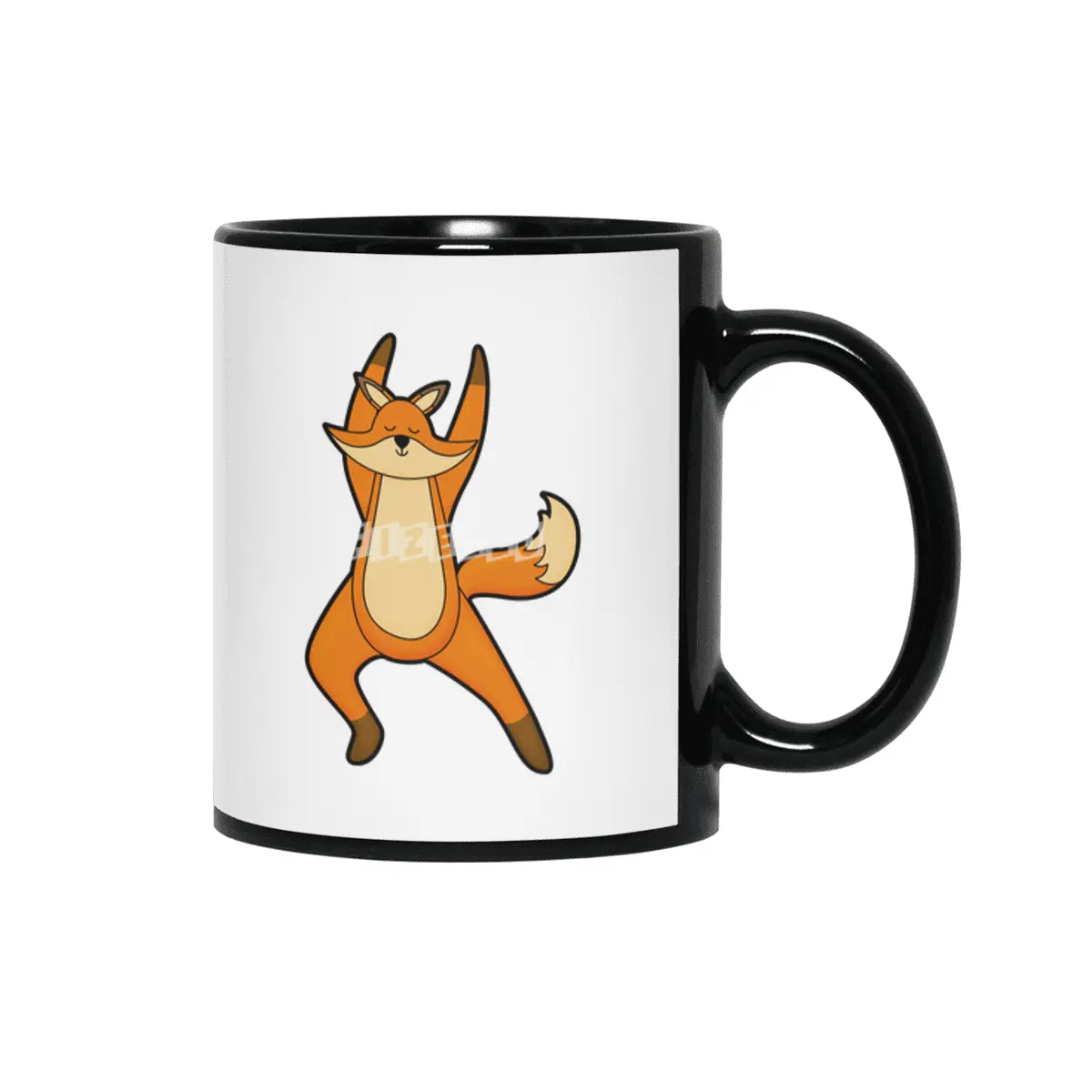Fox at Yoga Stretching exercise Siyah Kupa