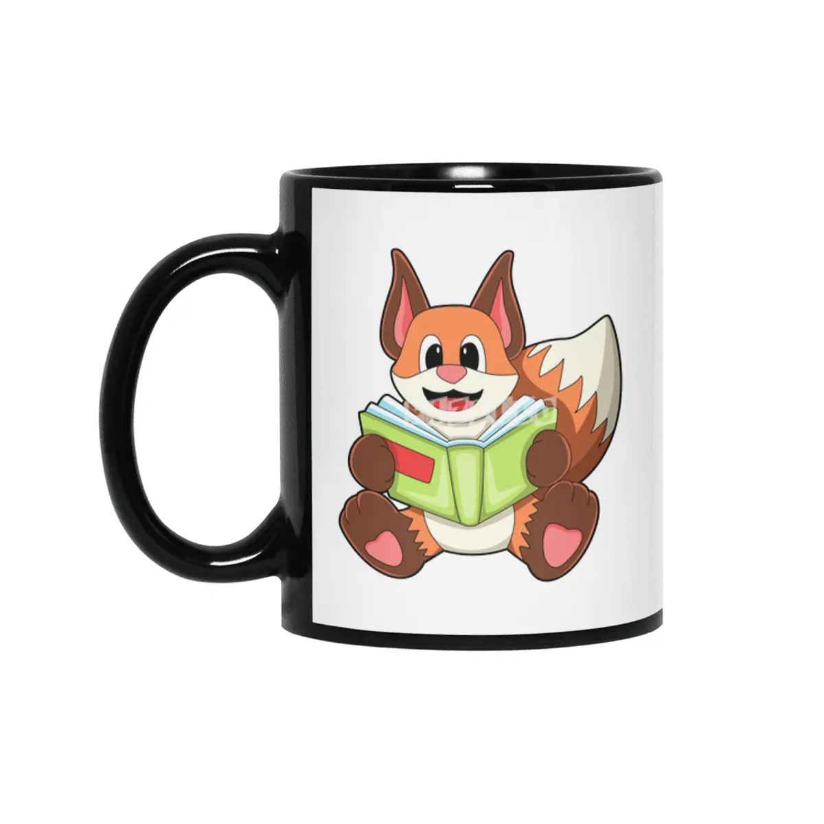 Fox with Book Siyah Kupa
