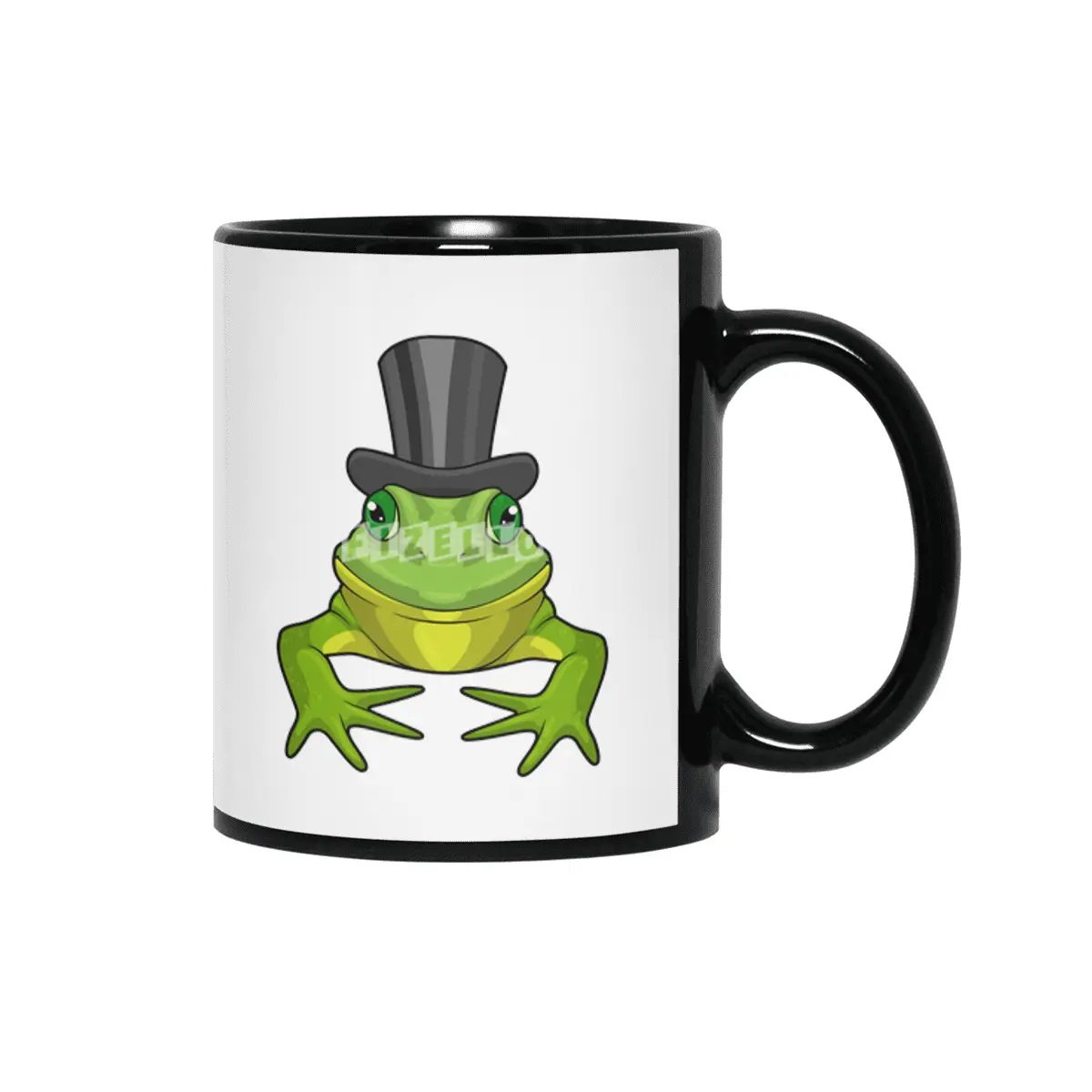 Frog as Gentleman with Top hat Siyah Kupa