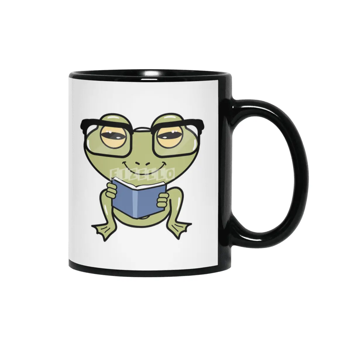 Frog as Student with Book Siyah Kupa