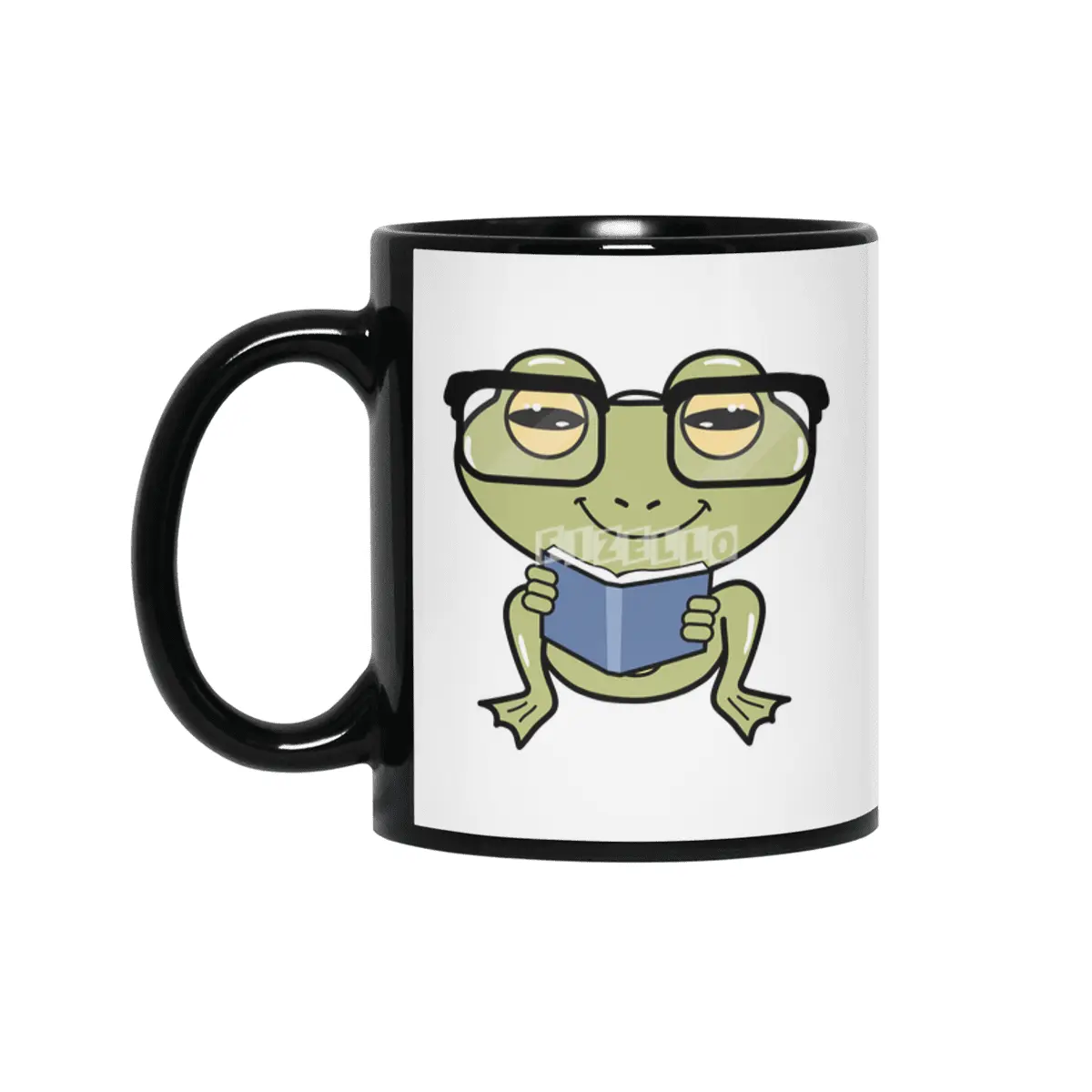 Frog as Student with Book Siyah Kupa