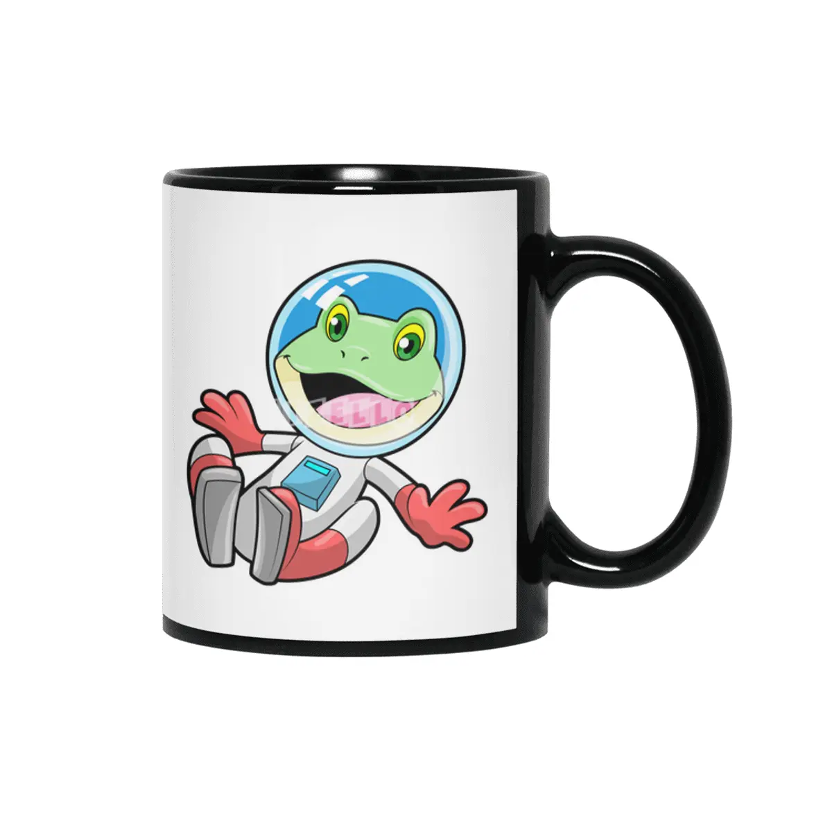 Frog Astronaut Costume Space Siyah Kupa