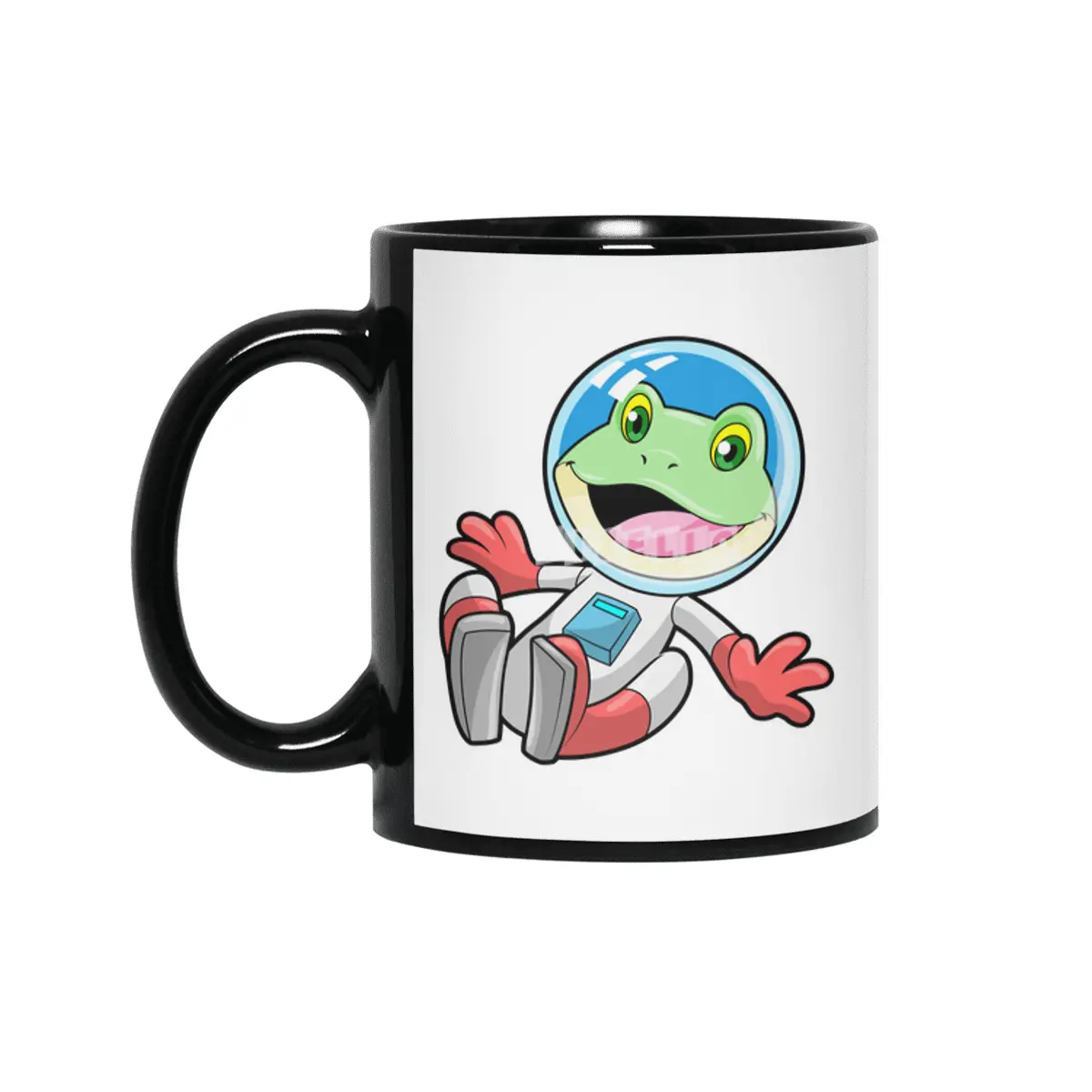 Frog Astronaut Costume Space Siyah Kupa