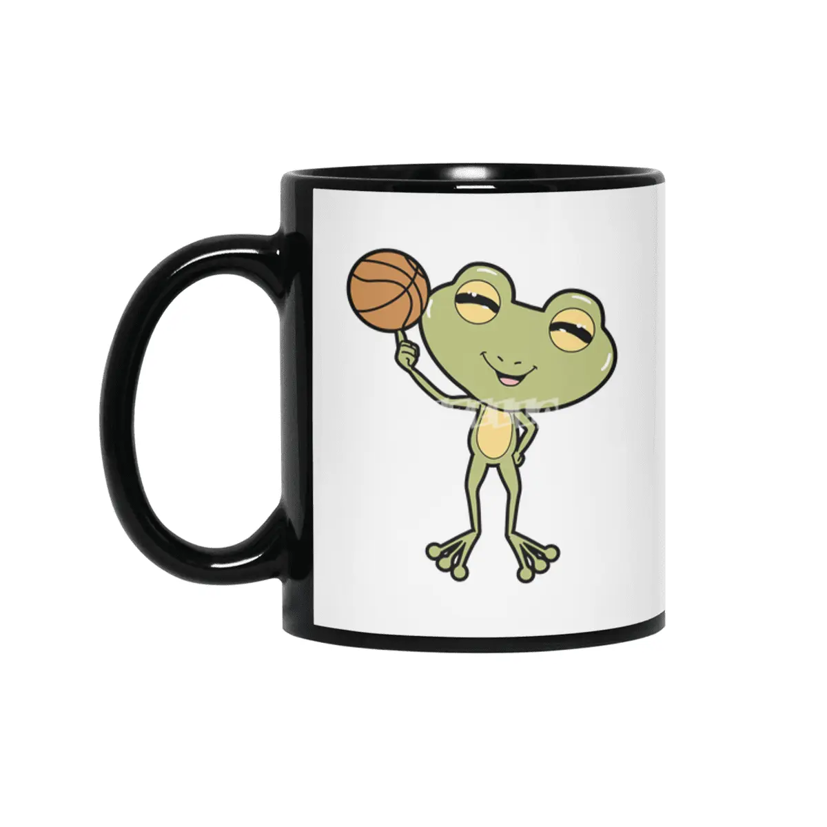 Frog at Basketball Sports Siyah Kupa