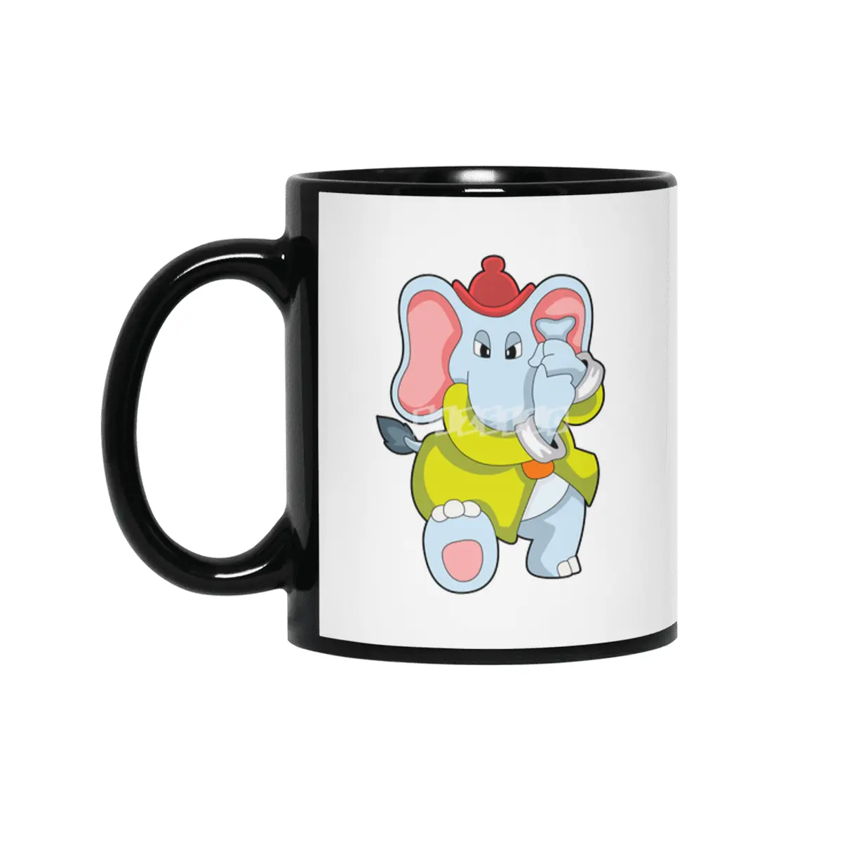 Elephant as Firefighter with Proboscis Siyah Kupa