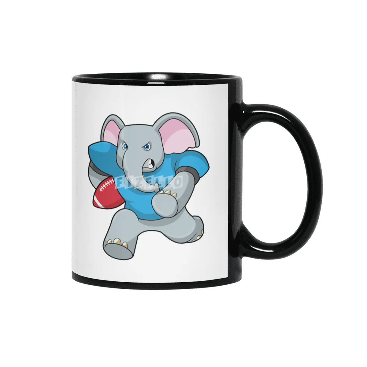 Elephant at Football with Equipment Siyah Kupa