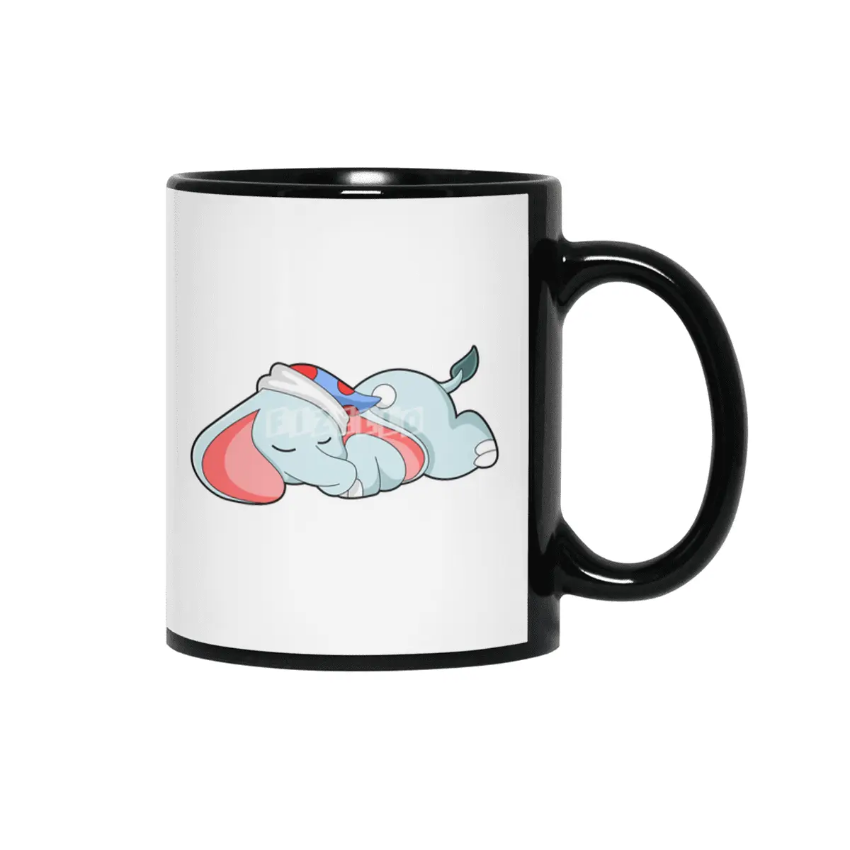 Elephant at Sleeping with Sleepyhead Siyah Kupa